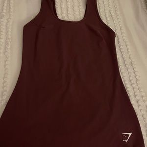 Burgundy Gymshark tank top